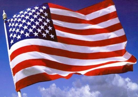 Bandera de Estados Unidos con todas las estrellas de los estados